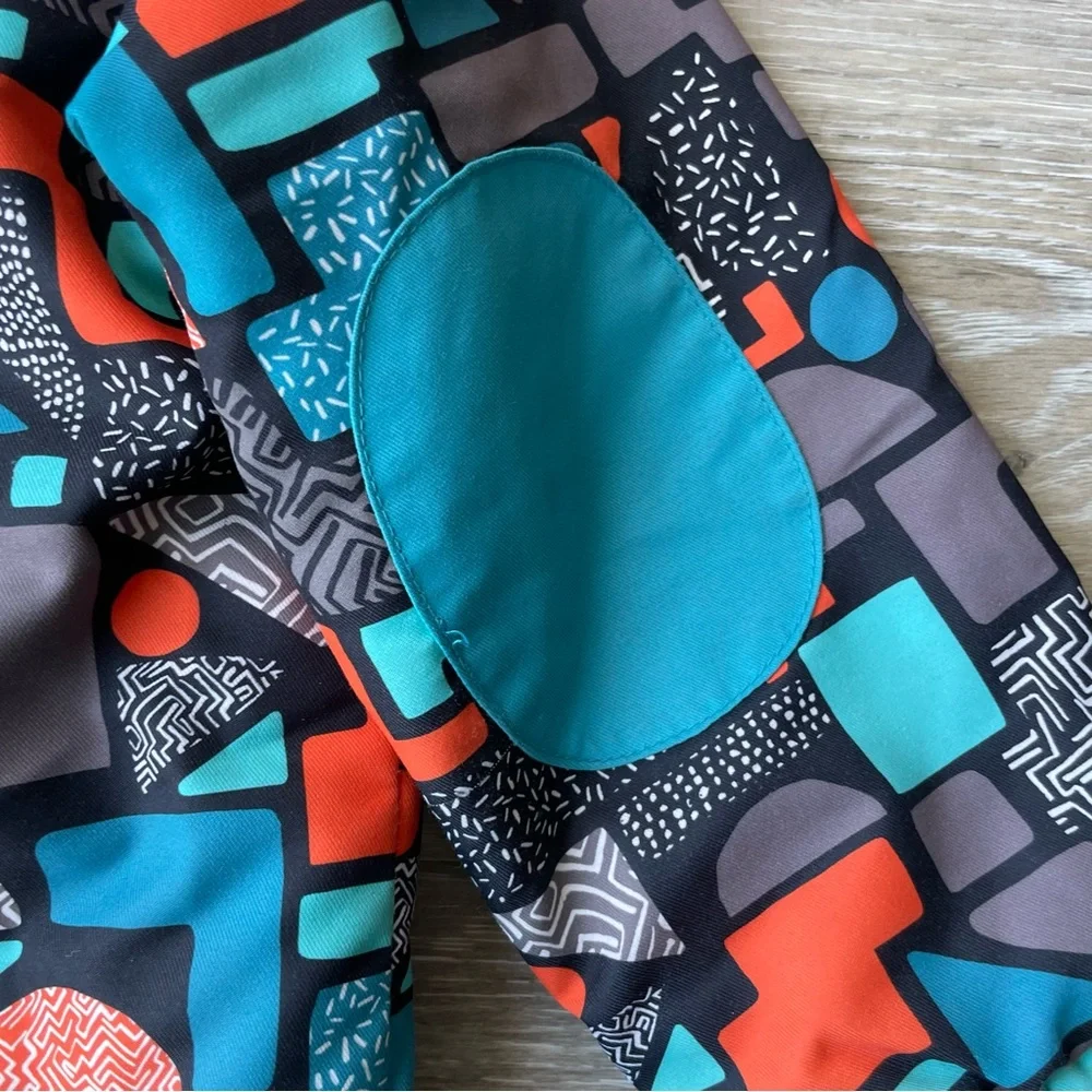 Cat & Jack Boys Hooded Coat Size 4T Turquoise Orange Black Winter Jacket